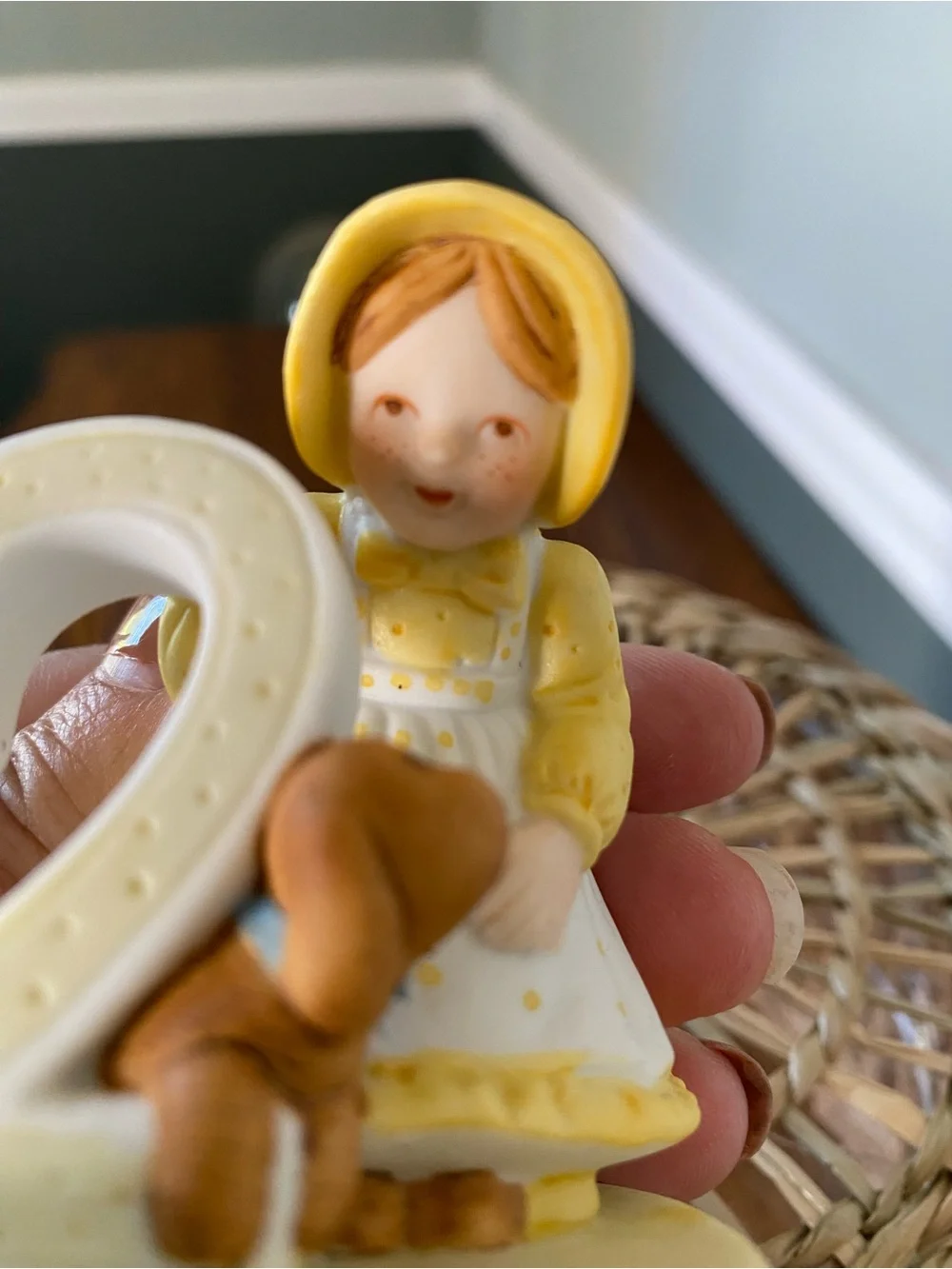 Vintage 1983 Holly Hobbie “Age 2” Porcelain Birthday Figurine Cake Topper